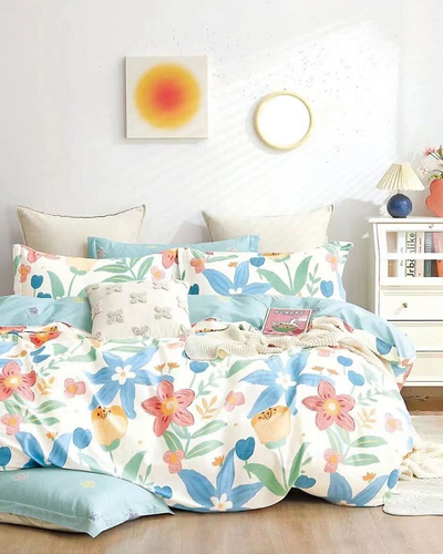 Royalfashion Цветочное постельное белье 160x200 комплект из 3-х частей