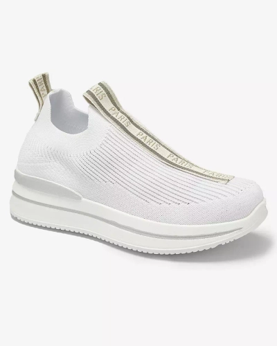 Женские спортивные туфли-слипы с надписью белого цвета Cerppa- Footwear