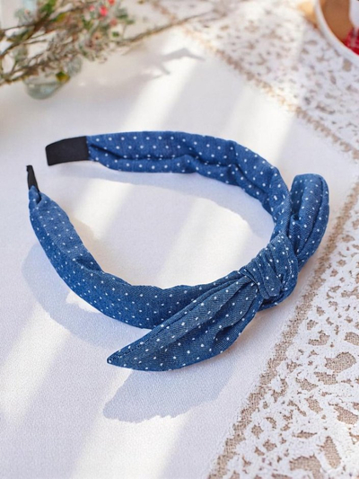 Royalfashion plaukų lankelis su taškuota kaspinu Lilka