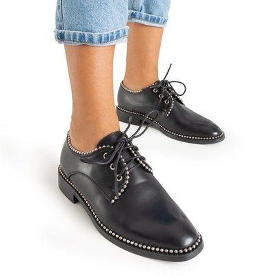 Черные женские полуботинки с орнаментом Limks - Обувь