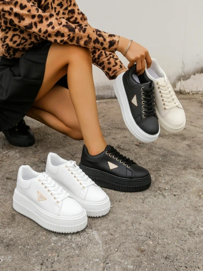 Спортивные кроссовки на платформе Royalfashion для женщин с принтом Alcape