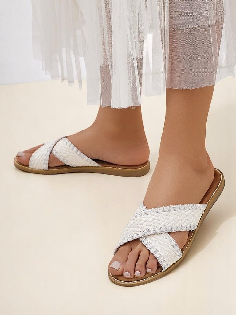 Royalfashion moterų sandalai su pintomis dirželis Bornes