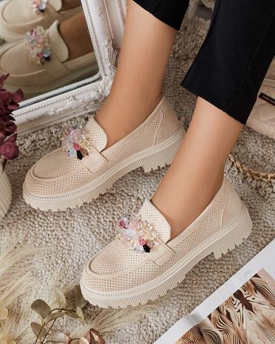 Royalfashion Женские мокасины с разноцветными бусинами Karonia