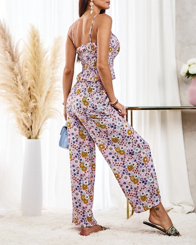 Royalfashion Узорчатый женский комплект розового цвета