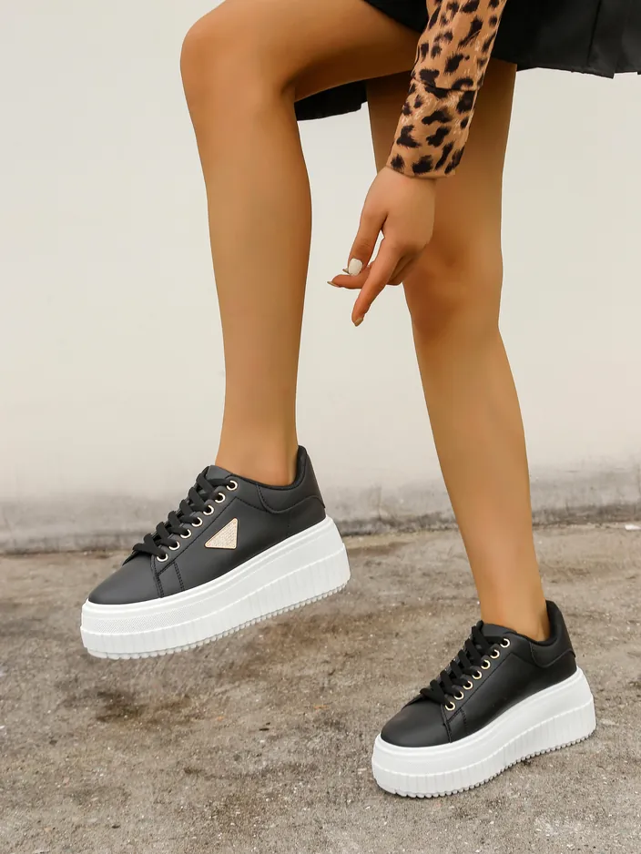 Спортивные кроссовки на платформе Royalfashion для женщин с принтом Alcape