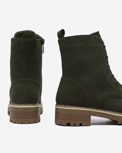 Зеленые женские сапоги-трапперы Priviea - Обувь