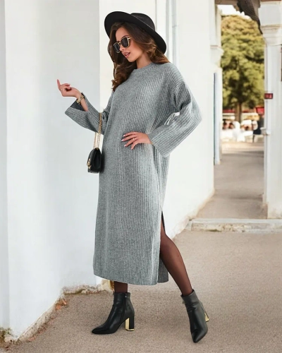 Женское длинное платье-свитер Royalfashion