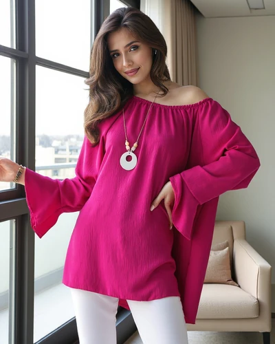 Royalfashion Moteriškas bluzonas a'la ispanų su volanais