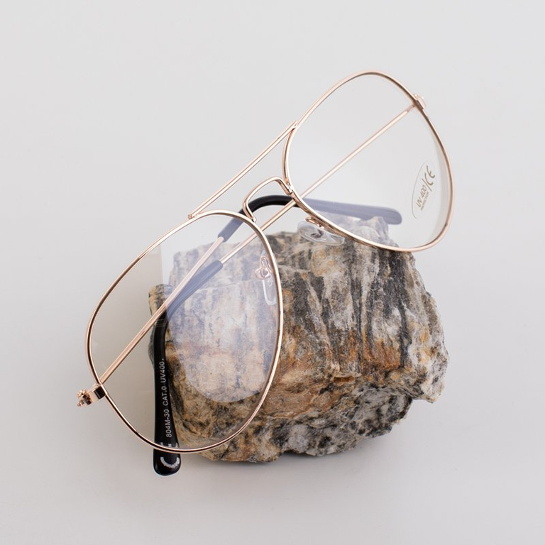 Damskie okulary przeciwsłoneczne w kolorze srebrnym - Okulary