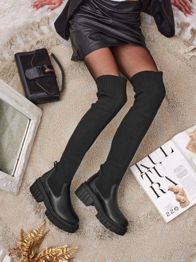 Женские ботфорты без застежки Obsidian Rose