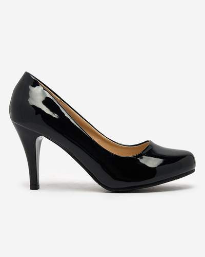 Royalfashion Черные лакированные туфли на шпильке Degonop