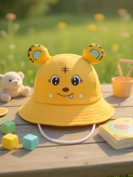 Royalfashion Vaikiška kibiro formos kepurė su linksmomis aplikacijomis