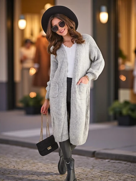 Royalfashion Вязаный женский пончо-свитер