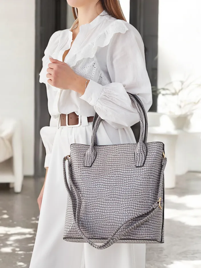 Royalfashion lakinė moteriška rankinė su reljefu