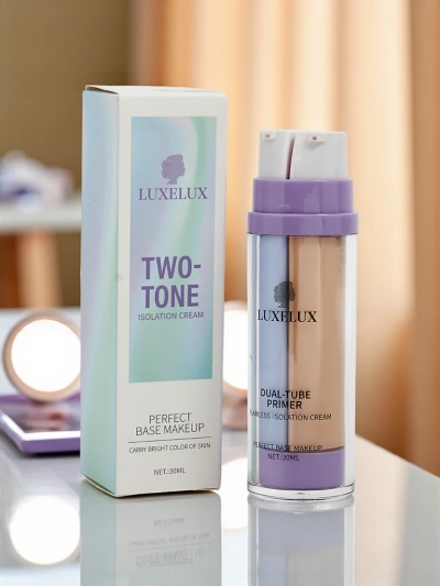 2-in-1 kremas su violetiniu makiažo pagrindu ir pagrindu – neutralizuoja geltonus ir žemės atspalvius