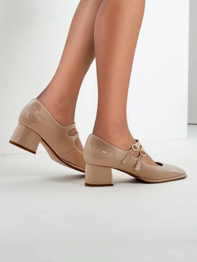 Роялфэшн Женские туфли на каблуке из лакированной экокожи с ремешками Weyy