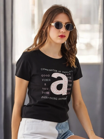 Royalfashion Medvilninė moteriška marškinėlių kombinacija Owality