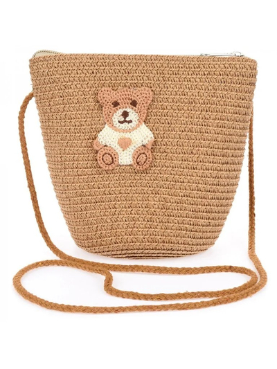 Royalfashion Детская маленькая соломенная сумочка Teddy Straw