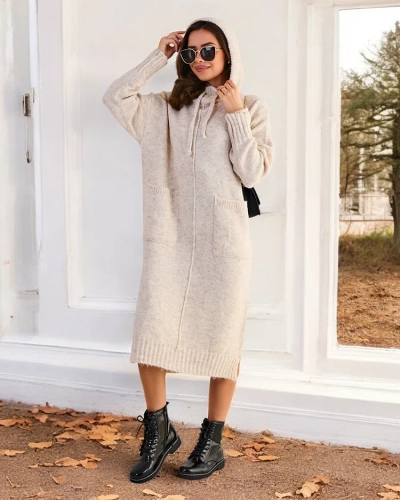 Женское длинное платье-свитер Royalfashion