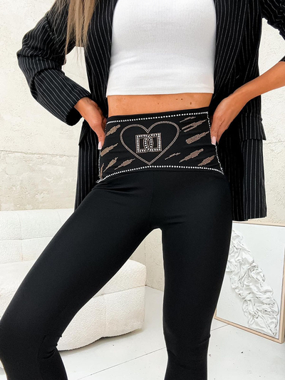Royalfashion Женские леггинсы с цирконами