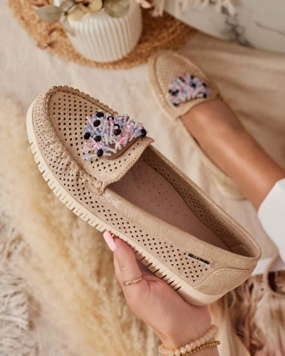 Royalfashion Женские ажурные мокасины из бисера Namis