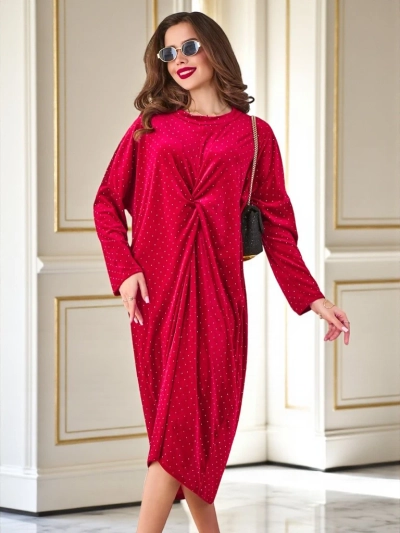 Royalfashion Moteriškas suknelė su raukšlėmis