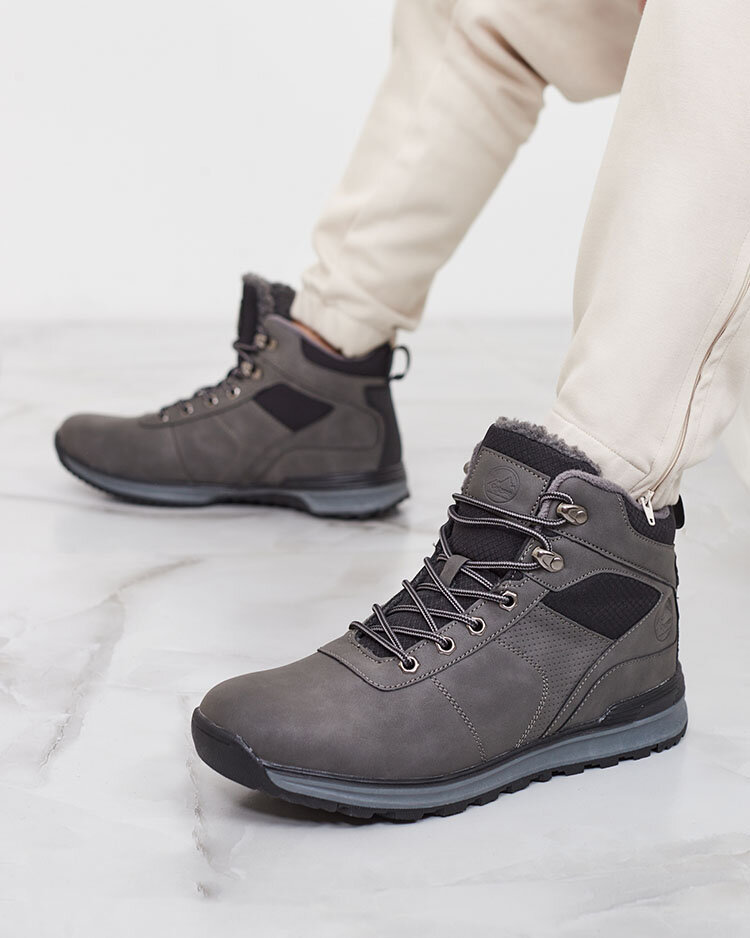 "Royalfashion" Pilkos spalvos vyriški batai "Amefilix trappers"