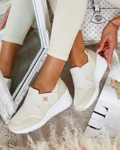 Royalfashion Moteriški sportiniai bateliai ant kulno Benntas