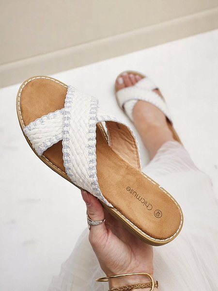 Royalfashion moterų sandalai su pintomis dirželis Bornes