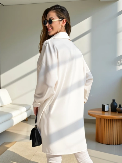 Royalfashion Ilga moterų oversize marškiniai