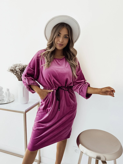 Royalfashion Женское платье-миди цвета фуксии