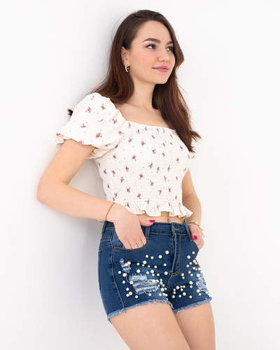 Темно-синие джинсовые шорты