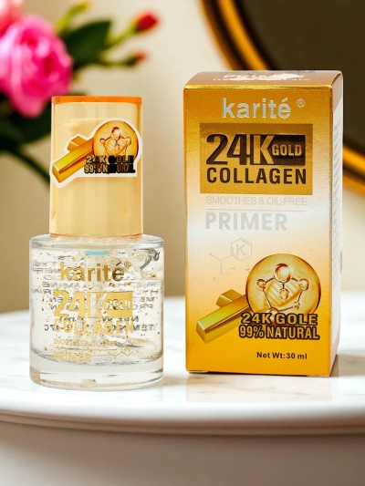 Makiažo pagrindas-primeris 24K AUKSO, glotninantis su kolagenu