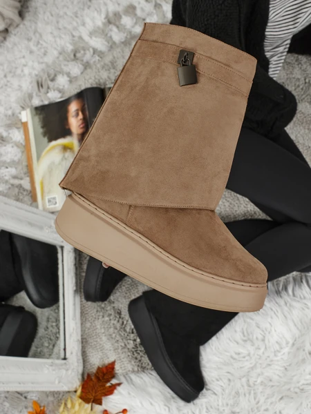 Trumpi a'la sniego batai moterims su prisegama viršutine dalimi Elizze