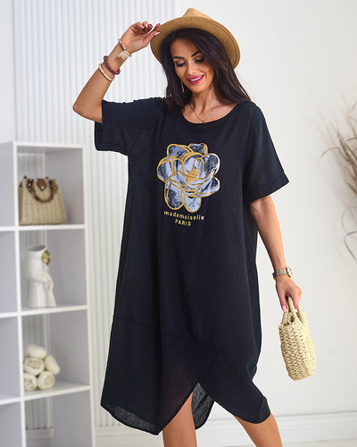 Royalfashion Medvilninė moteriška oversize suknelė