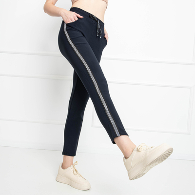 Moteriškos tamsiai mėlynos sportinės kelnės - Drabužiai