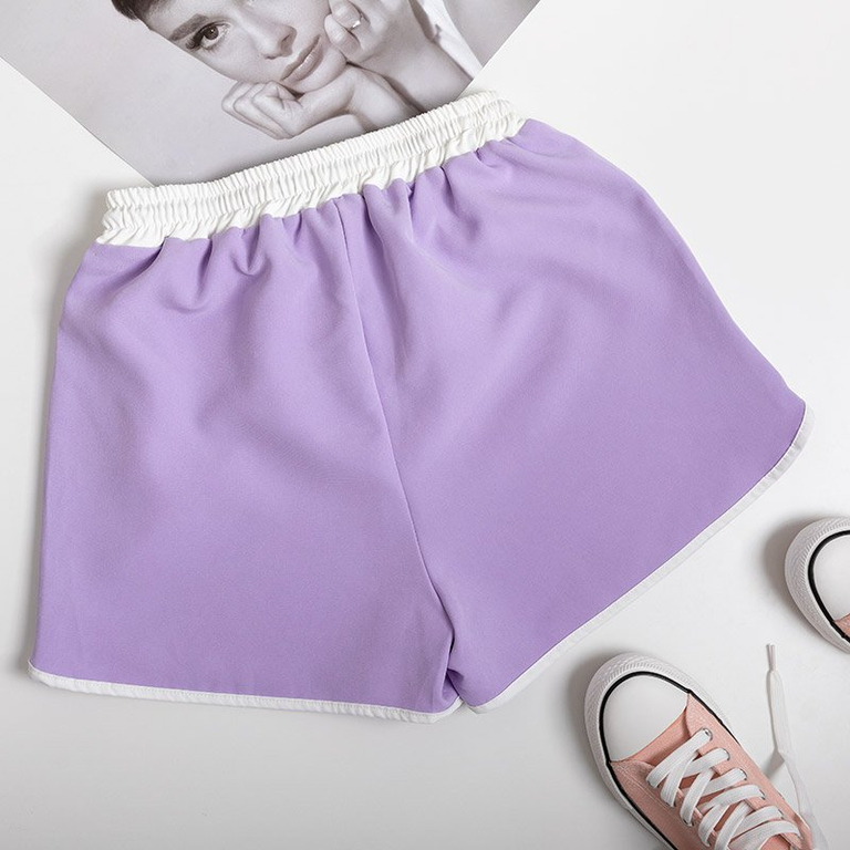 Фиолетовые женские короткие шорты