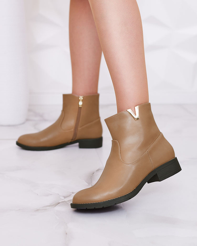 Royalfashion Šviesiai rudi moteriški batai "Perfoler"