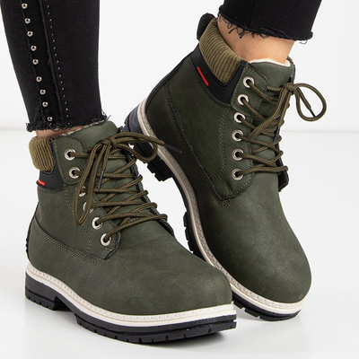 Chaki spalvos moteriški apšiltinti batai Triniti - Avalynė