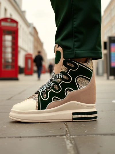 Royalfashion Высокие женские спортивные кроссовки с скрытым каблуком Oblaffi