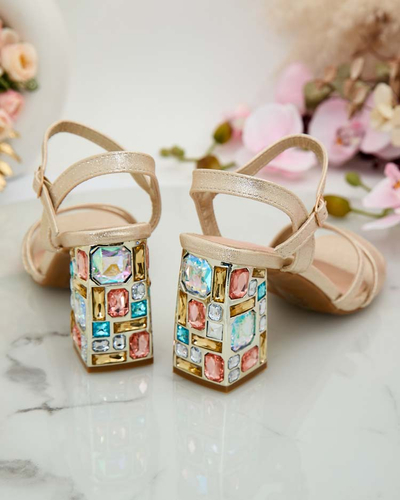 Royalfashion Женские сандалии со стразами Solepte