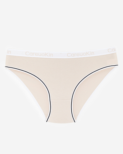 Smėlio spalvos medvilnės moteriškos kelnaitės - Apatiniai