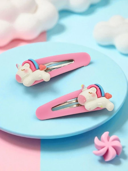 Spalvoti plaukų segtukai Angelicornia