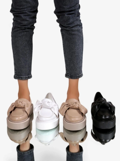 Royalfashion Elegantiški moterų mokasinai su kaspinu Ortto