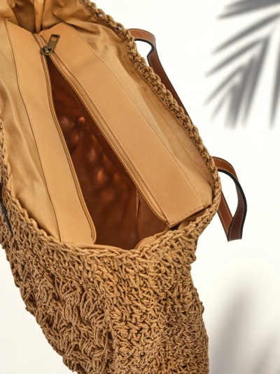 Royalfashion Большая соломенная женская сумка Coco Breeze