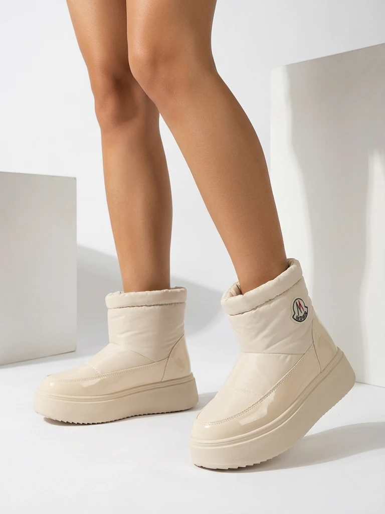 "Royalfashion" Kreminės spalvos moteriški sniego batai "Ademra"