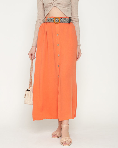 Moteriškas oranžinis midi sijonas - Drabužiai