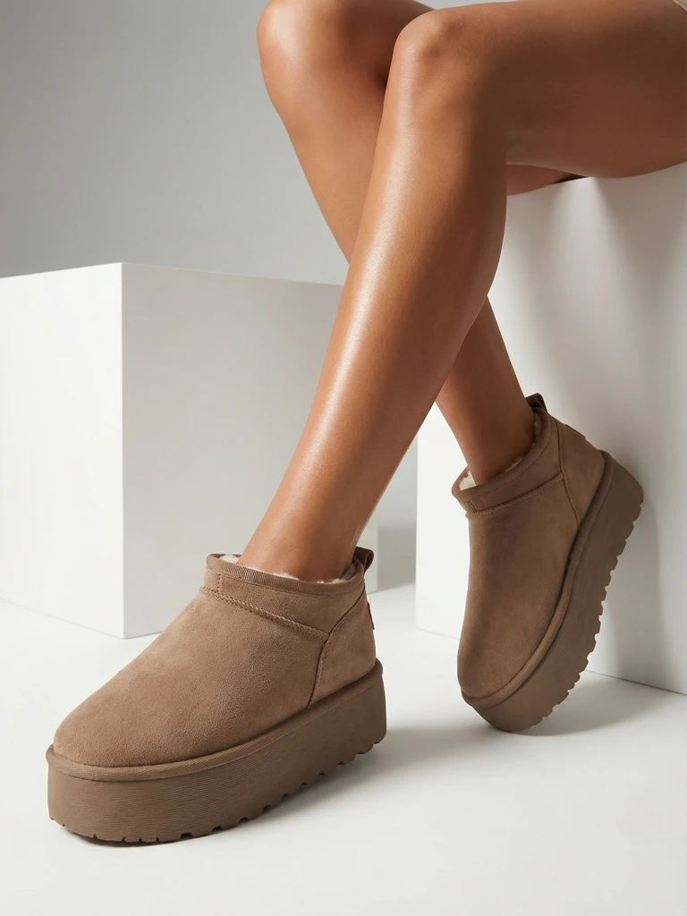 Royalfashion Moteriški trumpi batai a'la sniego batai Ozozi