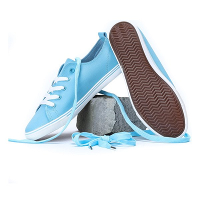 Голубые женские кеды Amy