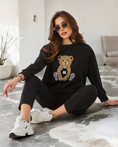 Royalfashion Женский комплект из вискозы с медведем